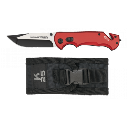 Couteau pliant K25 rouge. housse