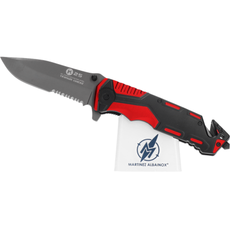 Couteau pliant K25 rouge/noir.