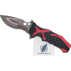 Couteau pliant K25 noir/rouge.