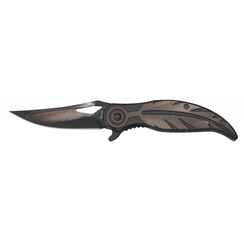 Couteau pliant noir Albainox plume