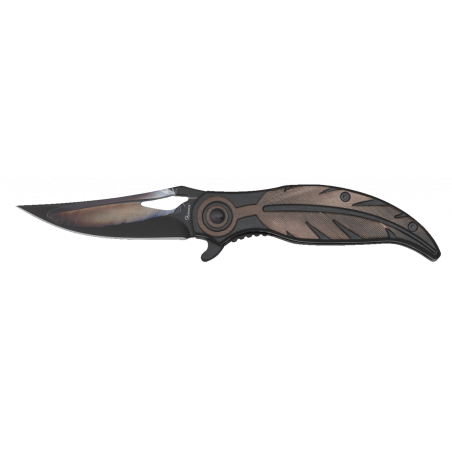 Couteau pliant noir Albainox plume