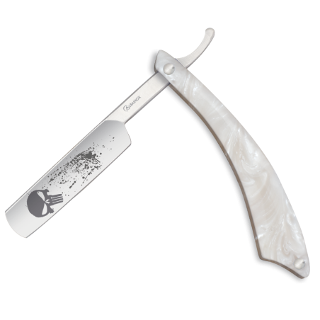 Couteau rasoir nacre Tête de mort