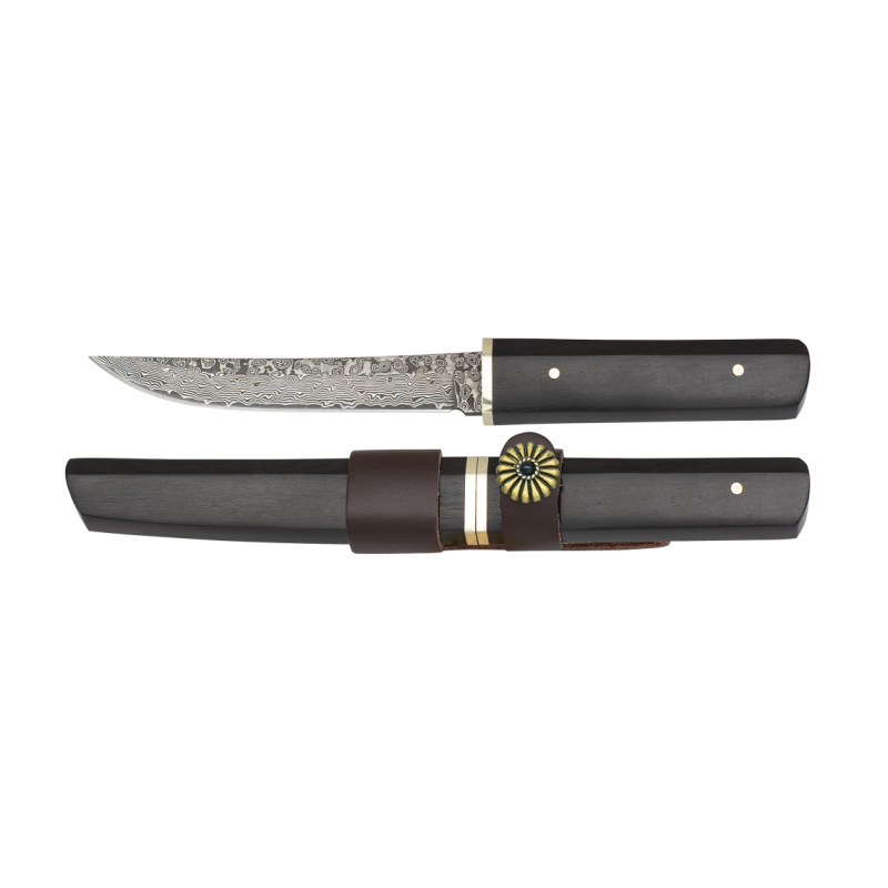 Couteau damas bois noble