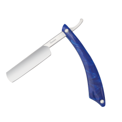 Couteau rasoir nacre bleu