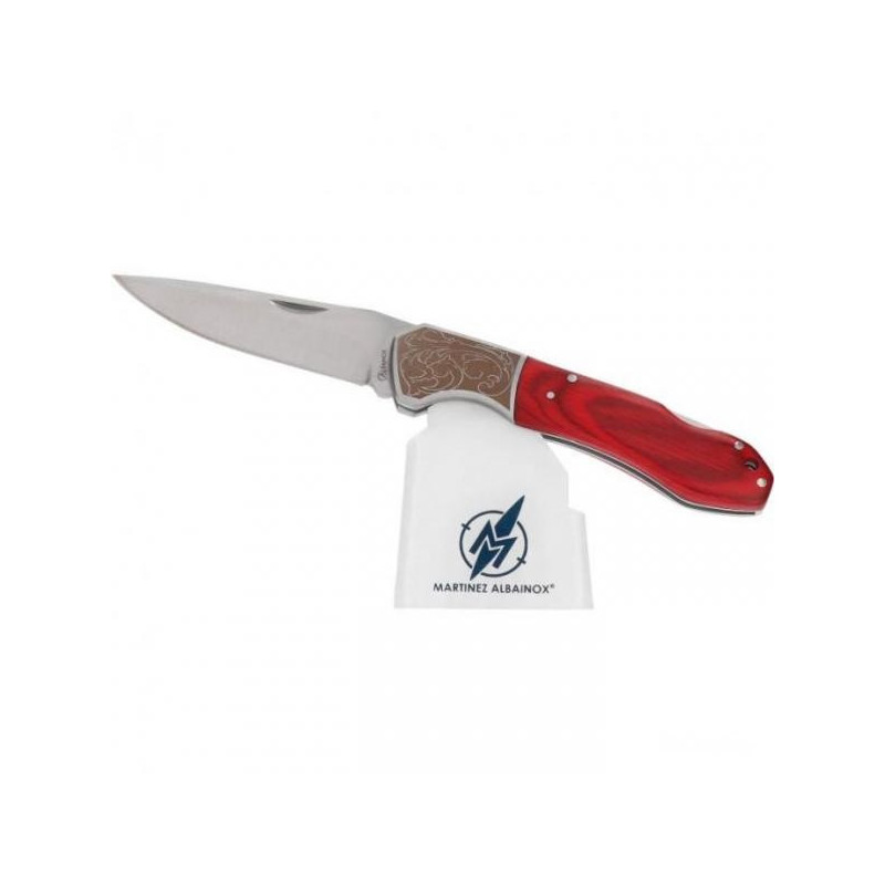 Couteau pliant Albainox bois rouge.