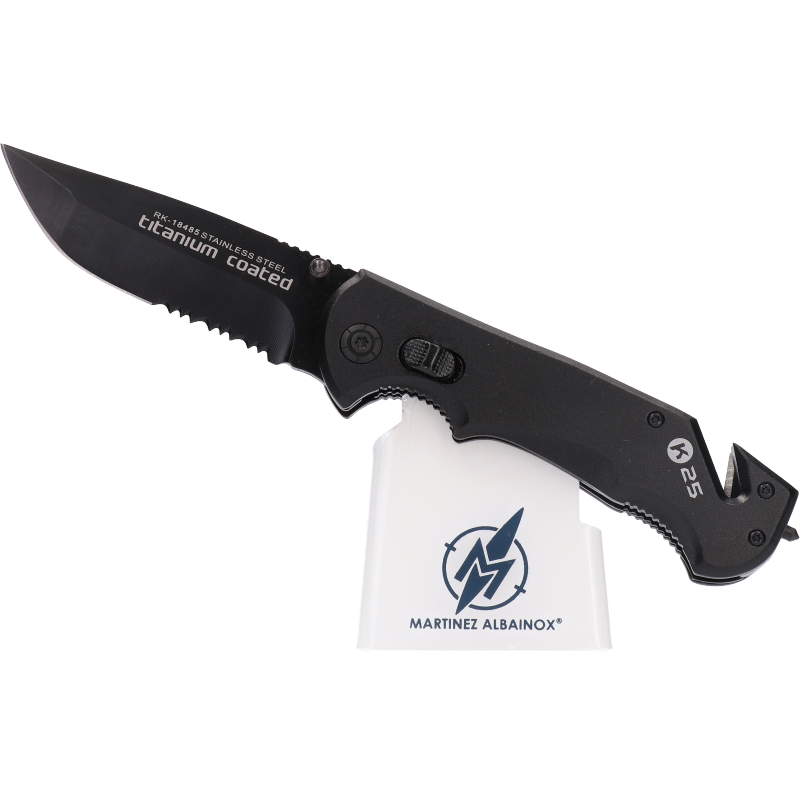 Couteau pliant K2 noir avec étui